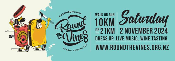 Round the Vines- Martinborough School 2024 logo